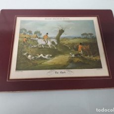Antigüedades: BANDEJA - TABLA DE MADERA - IMAGEN DE GRABADO INGLÉS - LADY CLARE - ENGLAND - AÑOS 60. Lote 188510985