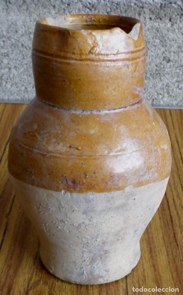 Antig&uuml;edades: JARRA de barro esmaltada Es antigua - Foto 2