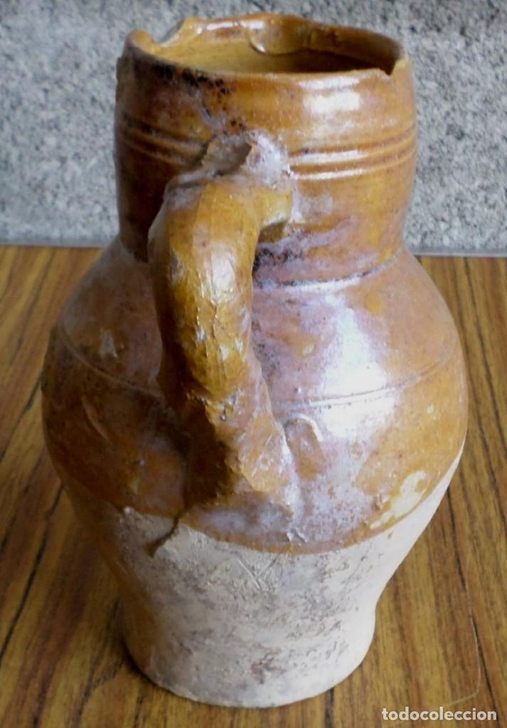 Antig&uuml;edades: JARRA de barro esmaltada Es antigua - Foto 4