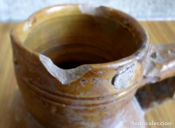 Antig&uuml;edades: JARRA de barro esmaltada Es antigua - Foto 5