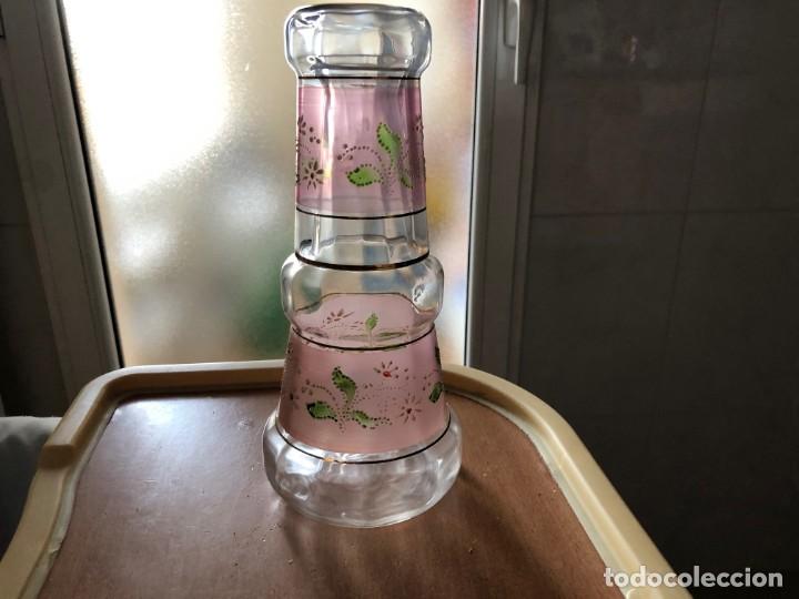 Antig&uuml;edades: botella de cristal con esmalte - Foto 4
