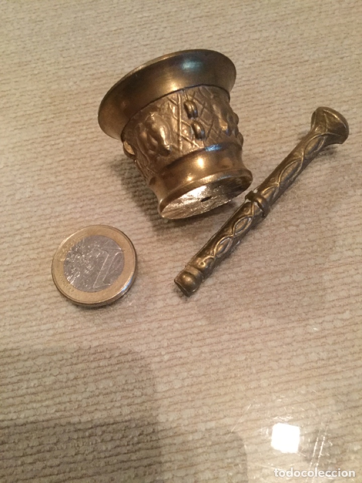 Antig&uuml;edades: ALMIREZ,MORTERO MINIATURA EN BRONCE O LAT&Oacute;N - Foto 5