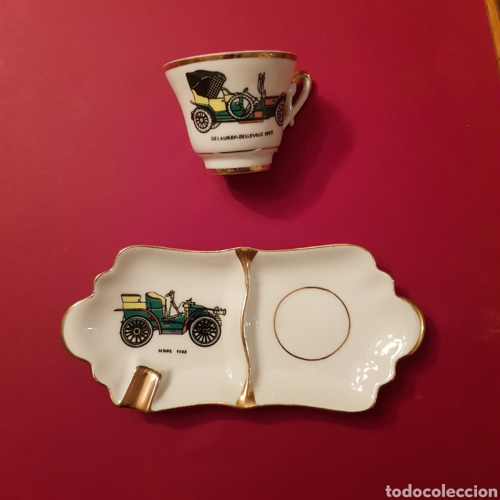Antig&uuml;edades: 2 Tazas caf&eacute; coche antiguo - Foto 2