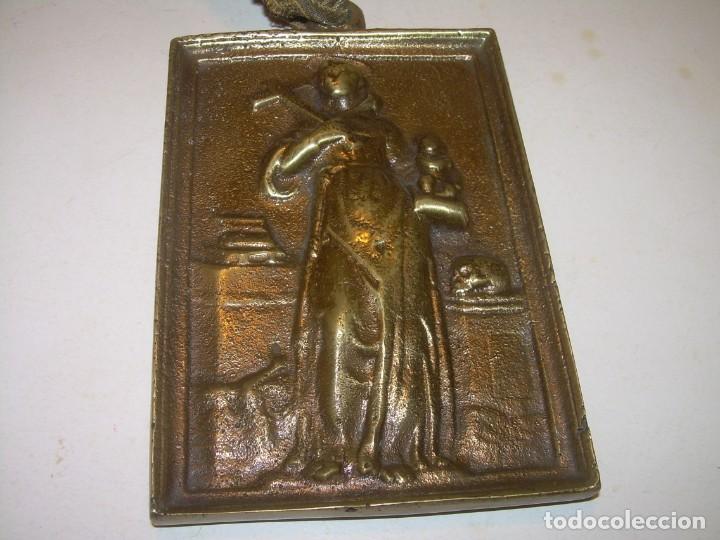 Antig&uuml;edades: ANTIGUO PORTA PAZ DE BRONCE. - Foto 2
