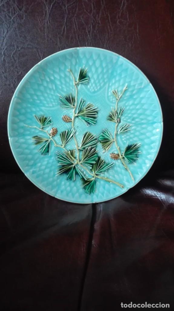 Antig&uuml;edades: Plato de porcelana de Sarreguemines - Foto 1