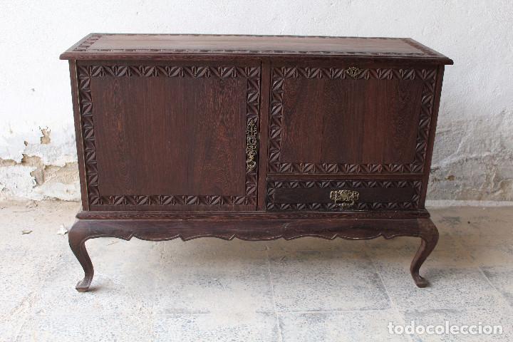 Antig&uuml;edades: mueble bar en madera de roble - Foto 1