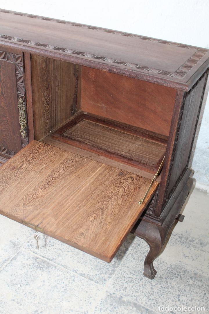 Antig&uuml;edades: mueble bar en madera de roble - Foto 4