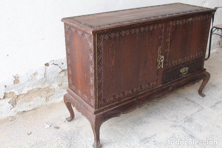 Antig&uuml;edades: mueble bar en madera de roble - Foto 7