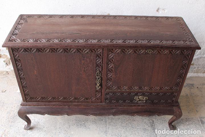Antig&uuml;edades: mueble bar en madera de roble - Foto 9
