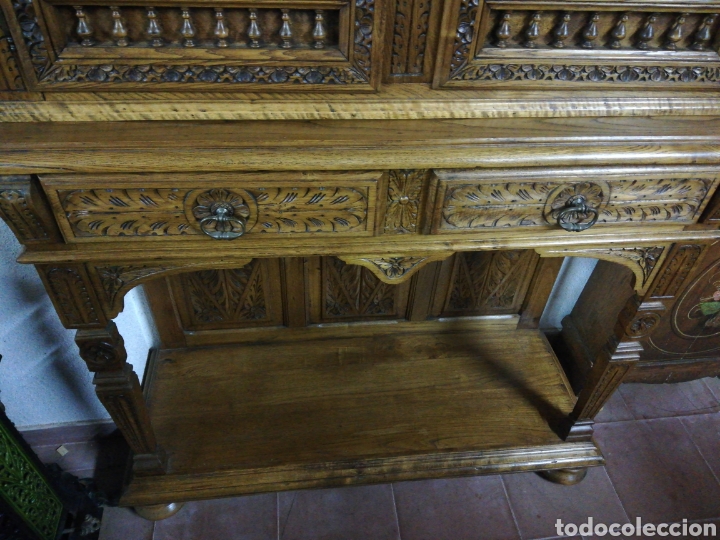 Antig&uuml;edades: Mueble roble tallado restaurado - Foto 2