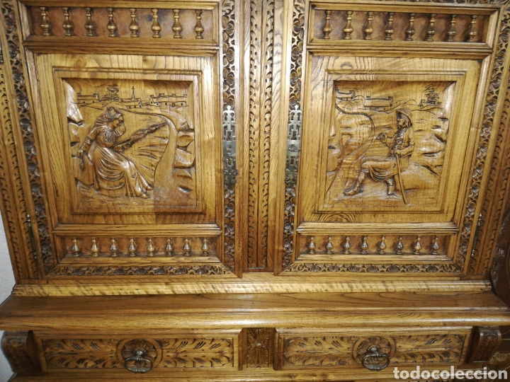 Antig&uuml;edades: Mueble roble tallado restaurado - Foto 4