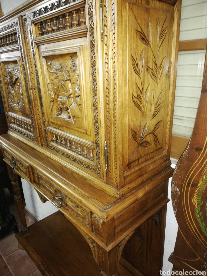 Antig&uuml;edades: Mueble roble tallado restaurado - Foto 10
