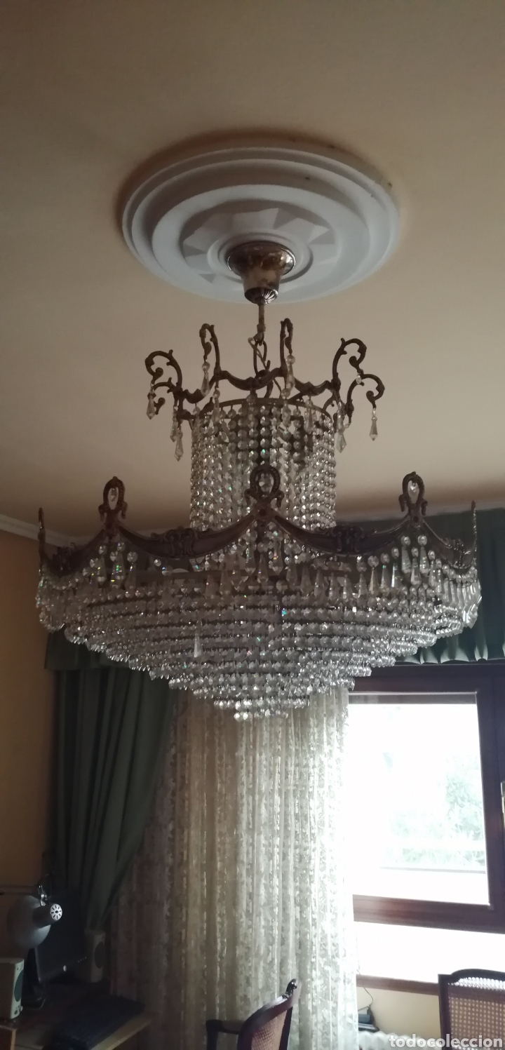 Antig&uuml;edades: L&aacute;mpara de cristal de roca - Foto 1