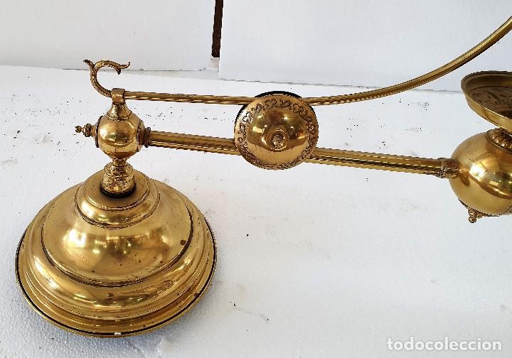 Antig&uuml;edades: LAMPARA DE BILLAR EN LATON - Foto 3