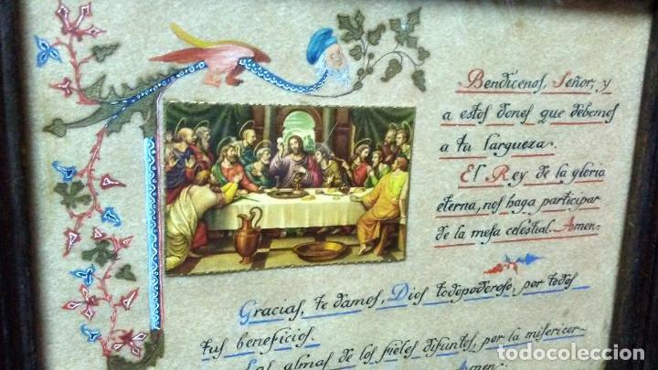 Antig&uuml;edades: CUADRO ORACI&Oacute;N SANTA CENA - Foto 9