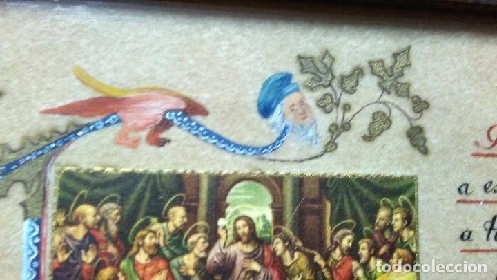 Antig&uuml;edades: CUADRO ORACI&Oacute;N SANTA CENA - Foto 11