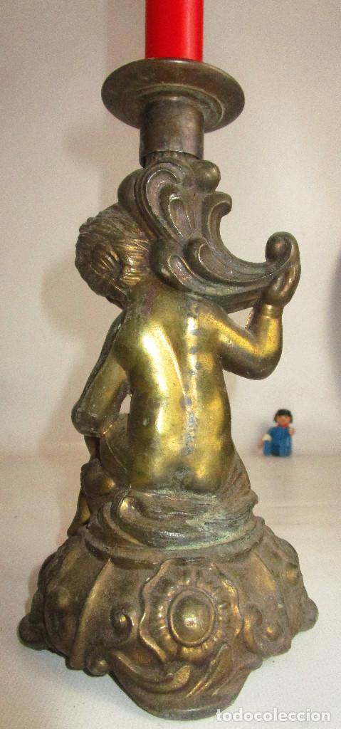 Antig&uuml;edades: CANDELABRO FRANCIA 1870 QUERUBIN - Foto 5