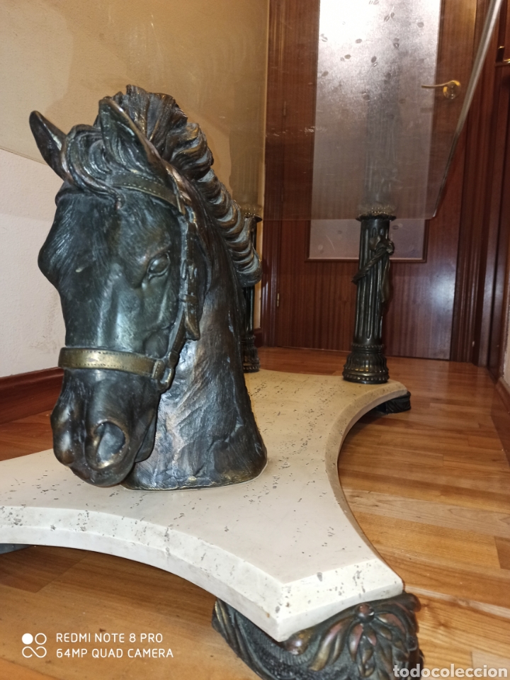 Antig&uuml;edades: Impresionante mesa con busto de caballo - Foto 4