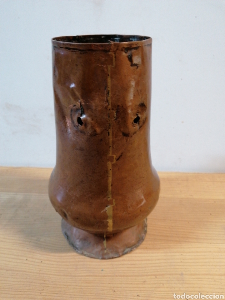Antig&uuml;edades: Chocolatera de cobre - Foto 2
