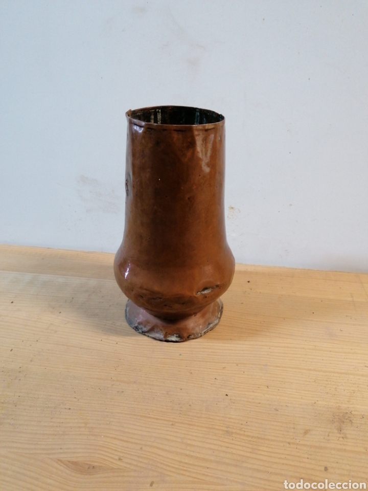 Antig&uuml;edades: Chocolatera de cobre - Foto 1