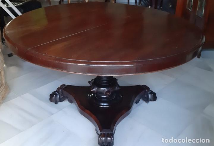 Antig&uuml;edades: pie de &eacute;bano con tablero de caoba - Foto 1