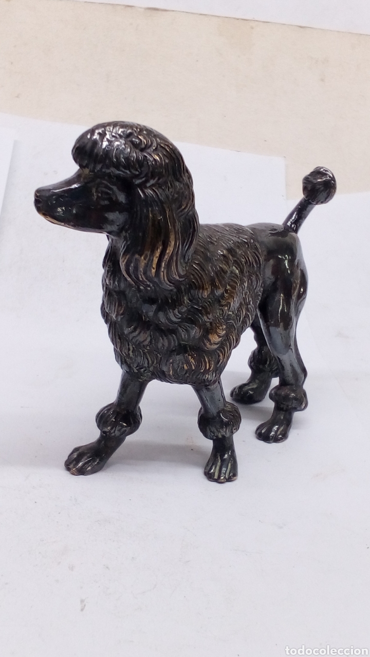 Antig&uuml;edades: Figura de bronce y laminado plata - Foto 1