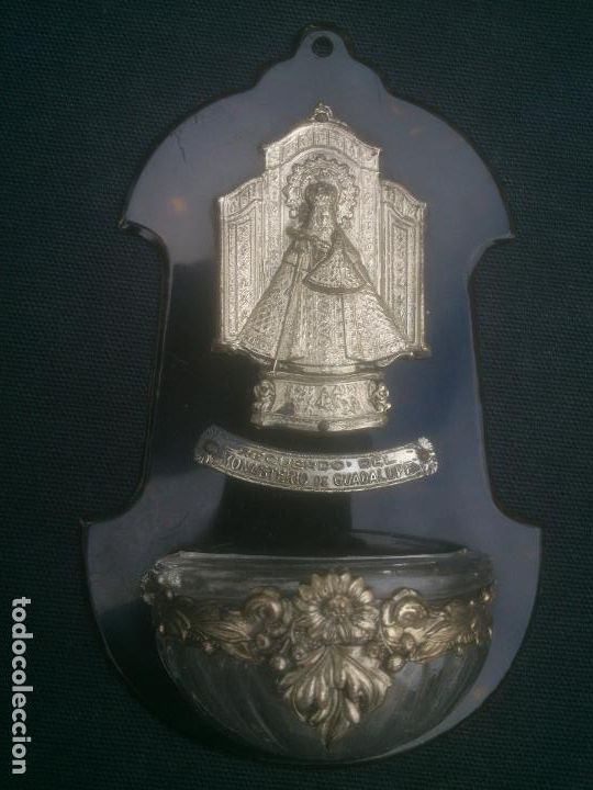 Antig&uuml;edades: PEQUE&Ntilde;A BENDITERA MONASTERIO DE GUADALUPE. - Foto 1