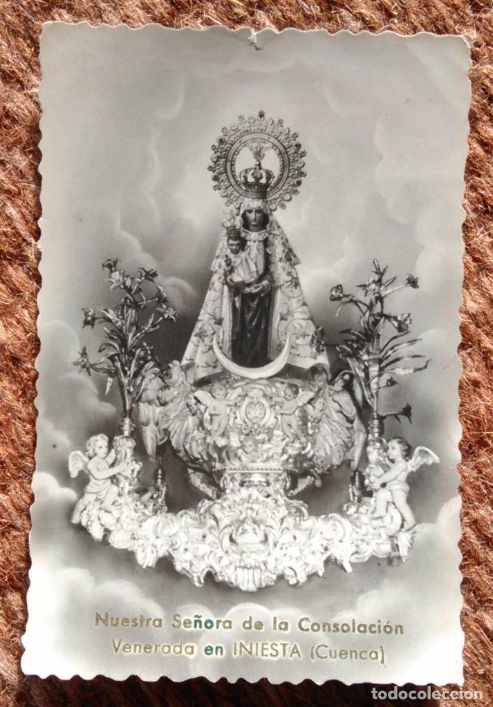 Antig&uuml;edades: NTRA. SRA. DE LA CONSOLACION VENERADA EN INIESTA - CUENCA - ESTAMPITA - Foto 1