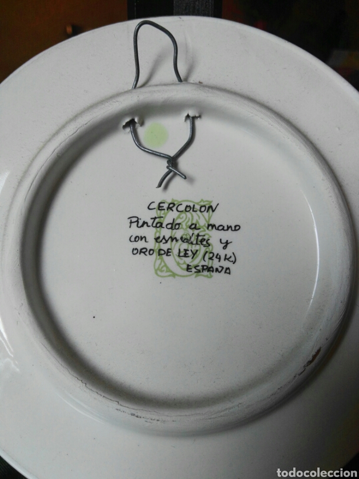 Antig&uuml;edades: Plato con oro de 24K CERCOLON, - Foto 2