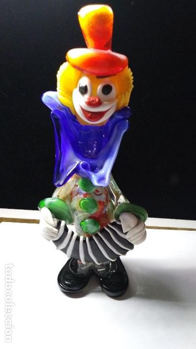Antig&uuml;edades: PAYASO DE CRISTAL DE MURANO - Foto 3