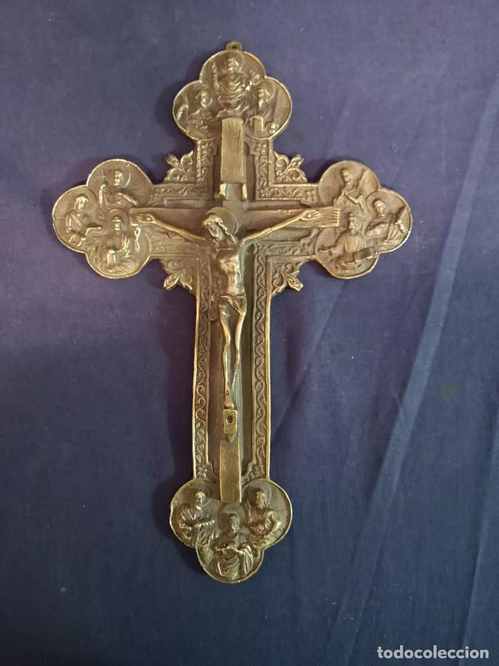 Antig&uuml;edades: CRUZ CRISTIANA EN BRONCE - Foto 2