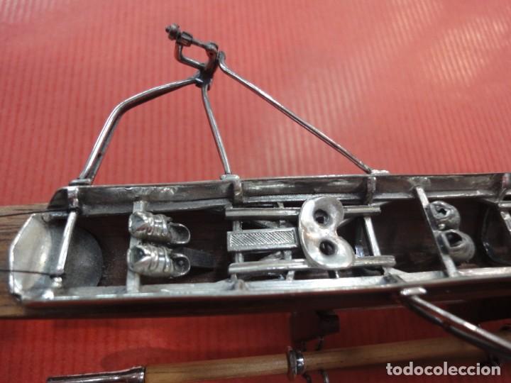 Antig&uuml;edades: Piragua en madera y plata de ley - Foto 5