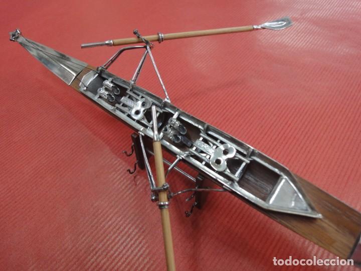 Antig&uuml;edades: Piragua en madera y plata de ley - Foto 11