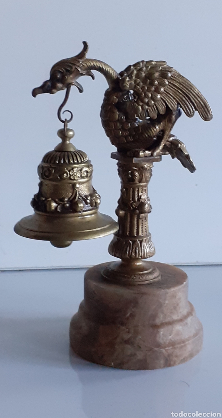 Antig&uuml;edades: CAMPANA DE BRONCE DORADO - Foto 1