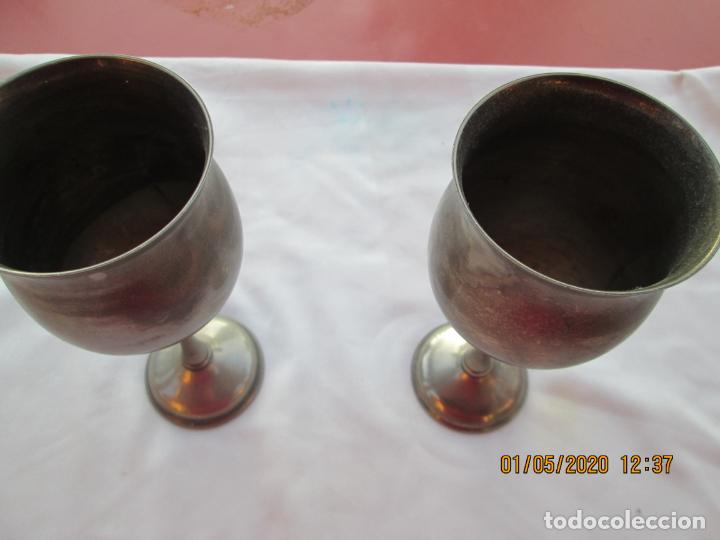 Antig&uuml;edades: PAREJA DE COPAS KIRK SILVERPLATE SPAIN. - Foto 4