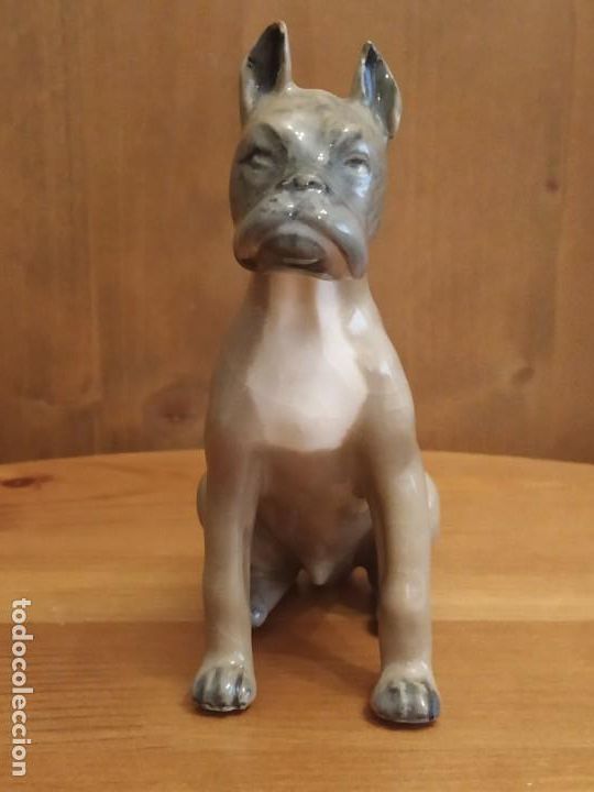 Antig&uuml;edades: PERRO BOXER PORCELANA - Foto 1