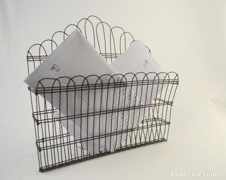 Oggetti Antichi: Cesta de Pared de Hierro Forjado - portasobre