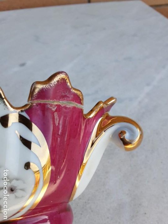 Antig&uuml;edades: Peque&ntilde;o centro de mesa Limoges - Foto 4