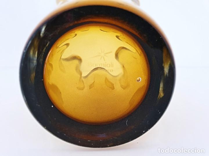 Antig&uuml;edades: Raro centro de mesa cristal murano efecto plisado amarillo - Foto 2
