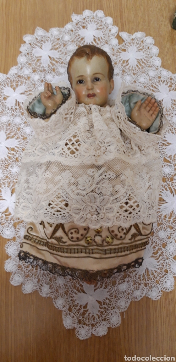 Antiques: ANTIGUO VESTIDO DE BOLILLO PARA NI&Ntilde;O JESUS