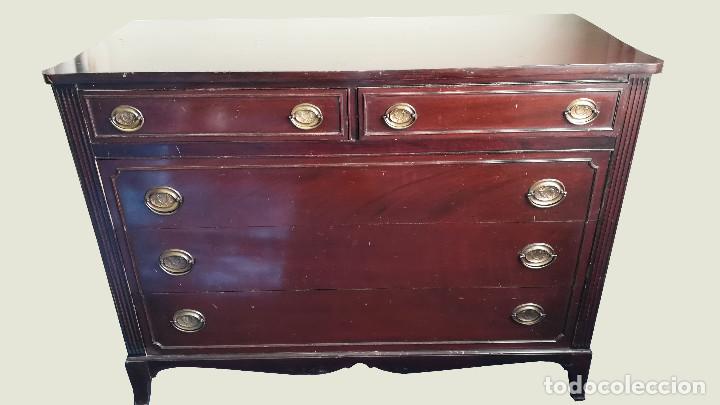 Antig&uuml;edades: COMODA IMPERIO MADERA CAOBA - Foto 1
