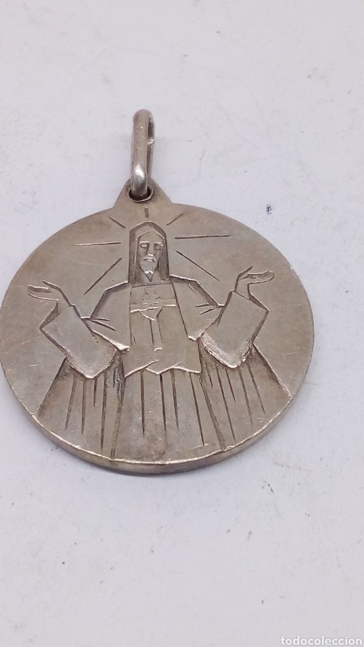 Antig&uuml;edades: Medalla de plata religiosa - Foto 1