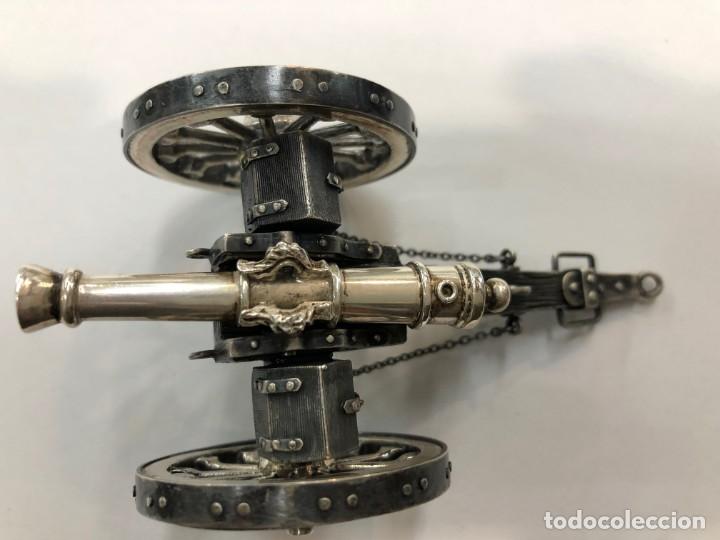 Antig&uuml;edades: Miniatura de ca&ntilde;on de plata de ley - Foto 2