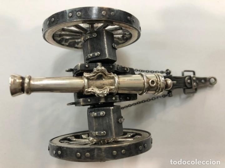 Antig&uuml;edades: Miniatura de ca&ntilde;on de plata de ley - Foto 3