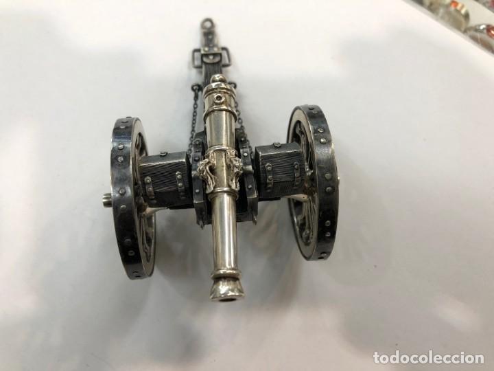 Antig&uuml;edades: Miniatura de ca&ntilde;on de plata de ley - Foto 11