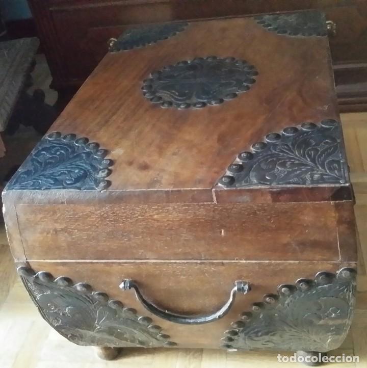 Antig&uuml;edades: CAJA DE MADERA COFRE - Foto 7