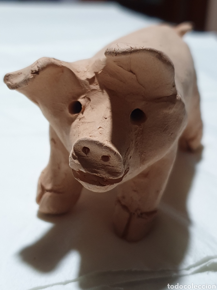 Antig&uuml;edades: COCHINA REALIZADA EN TERRACOTA - Foto 2