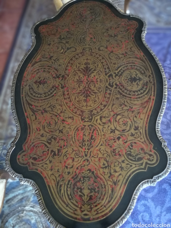 Antig&uuml;edades: Mesa de boulle siglo XIX - Foto 6