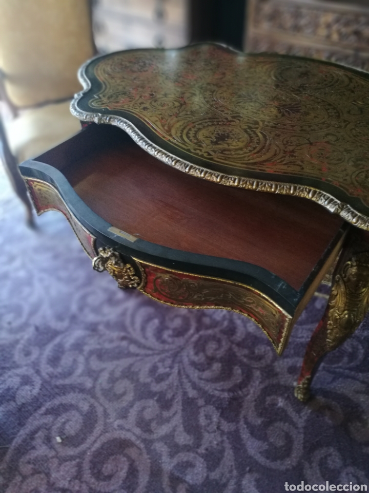 Antig&uuml;edades: Mesa de boulle siglo XIX - Foto 8