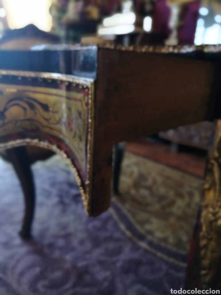 Antig&uuml;edades: Mesa de boulle siglo XIX - Foto 9